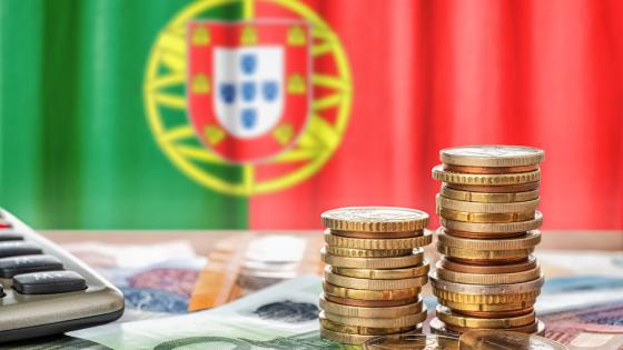 Portuguese flag and euros
