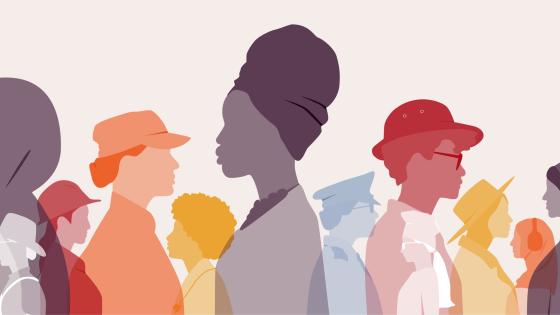 Silhouettes of women