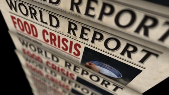 Food crisis newspaper heading