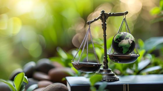 Green earth on weighing scales